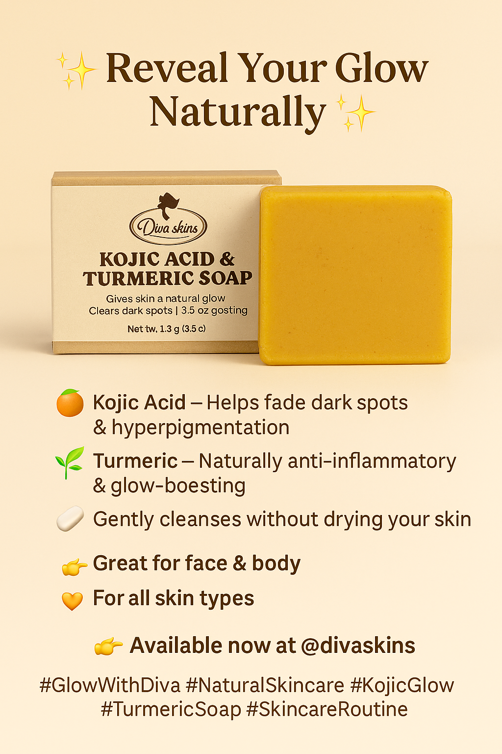Kojic Acid & Turmeric Soap